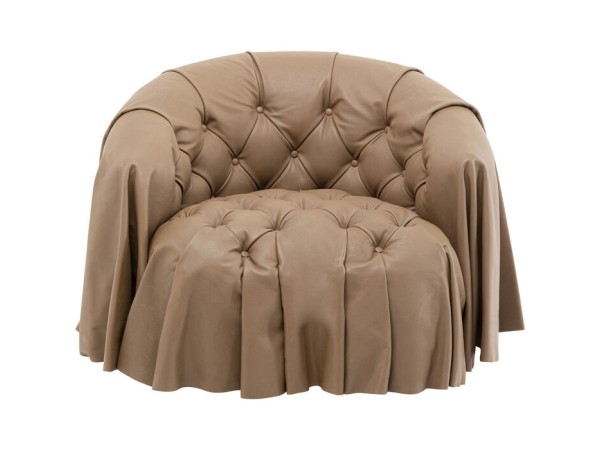 Πολυθρόνα Drapes Δέρμα Καφέ 100x85x74εκ. - Καφέ Πολυθρόνα Drapes Δέρμα Καφέ 100x85x74εκ. - Καφέ