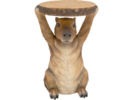 Τραπέζι Βοηθητικό  Animal Capybara 36.5x31.5x51.5εκ. - Καφέ