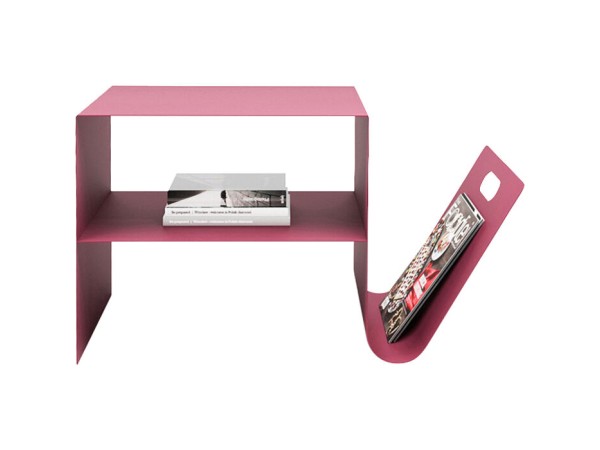 Τραπέζι Βοηθητικό/Εφημεριδοθήκη  Lounge S Μεταλλικό Μωβ  66*37*42εκ. - Μωβ