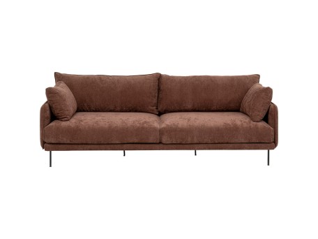 Καναπές Τριθέσιος  Edna Ύφασμα Καφέ Espresso 245x110x85εκ. - Καφέ