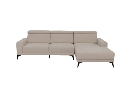 Καναπές Γωνία Δεξιά Rocco Μπεζ  280x180x76εκ. - Μπεζ