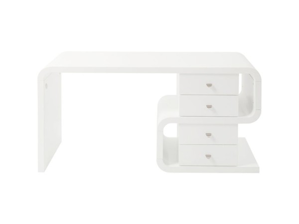 Γραφείο White Club Snake Λευκό 70x150x76εκ - Λευκό Γραφείο White Club Snake Λευκό 70x150x76εκ - Λευκό