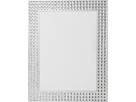 Καθρέφτης Τοίχου Crystals Ασημί 80x2x100 εκ. - Ασημί