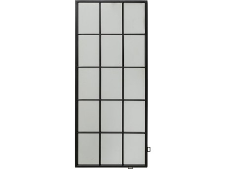 Καθρέφτης Τοίχου Finestra Μεταλλικός Μαύρος 60x2,5x140 εκ - Μαύρο