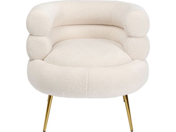 Πολυθρόνα Livelli Μπουκλέ Λευκή 74x73,6x77,5 εκ. - Λευκό