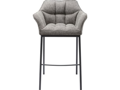 Σκαμπό Μπαρ Thinktank Quattro Ύφασμα Γκρι 65x65x106εκ - Γκρι