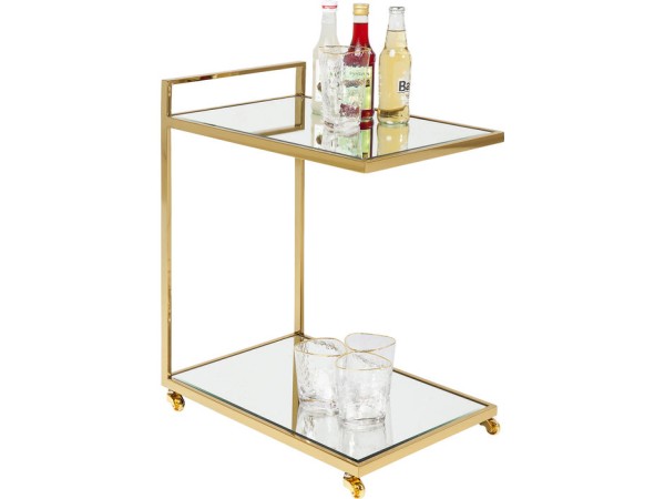 Τροχήλατο μπαρ Classy Gold 50x33x64εκ - Χρυσό