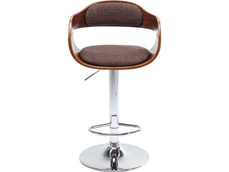 Σκαμπό Μπαρ Monaco Schoko Ύφασμα  Καφέ 48x48x106εκ - Καφέ