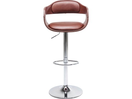 Σκαμπό Μπαρ Monaco Nougat Δερματίνη Καφέ  48x48x106εκ - Καφέ