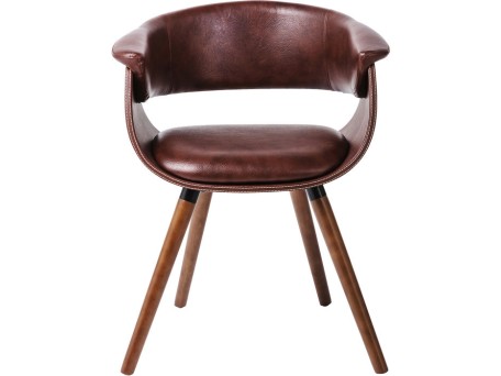 Καρέκλα Monaco Δερματίνη Καφέ 58x47x72εκ - Καφέ