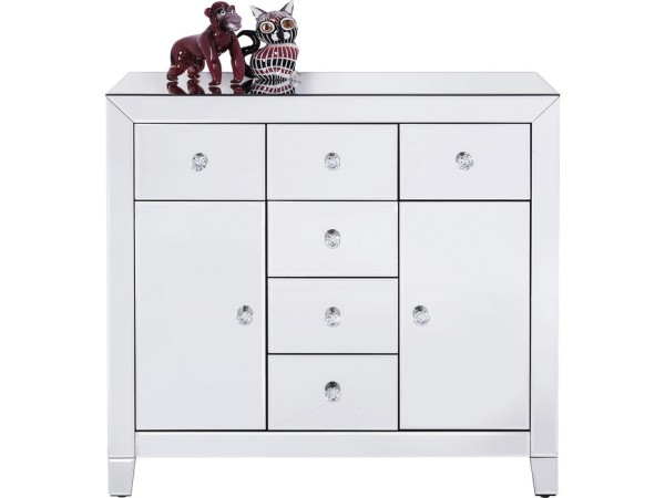 Συρταριέρα Luxury Γυαλί Καθρέφτης 88x41x83.5εκ - Ασημί Συρταριέρα Luxury Γυαλί Καθρέφτης 88x41x83.5εκ - Ασημί