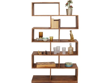 Βιβλιοθήκη Authentico Zick Zack Ξύλο Καφέ  100x35x180εκ - Καφέ
