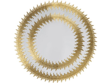 Καθρέφτης Τοίχου Solare Μεταλλικός Χρυσός 132x3x132εκ - Χρυσό