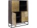 Ντουλάπι Circulo Μαύρο-Χρυσό 120x40x150εκ - Μαύρο