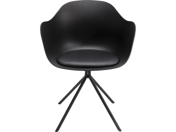 Καρέκλα Bel Air Δερματίνη  Μαύρο 58x52.2x77.5εκ - Μαύρο