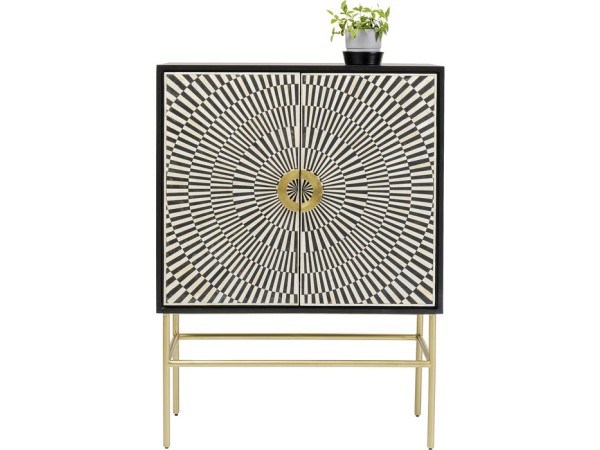 Μπαρ Electro Ευκάλυπτος Ασπρόμαυρο 100x40x140εκ - Μαύρο