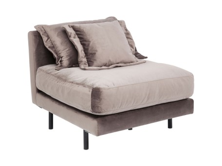 Πολυθρόνα Lullaby Πεύκο Γκρι-Καφέ 85x100x70εκ - Γκρι