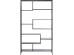 Ραφιέρα Loft Γυαλί-Μέταλλο Μαύρη 195 εκ. 115x30x195εκ - Μαύρο