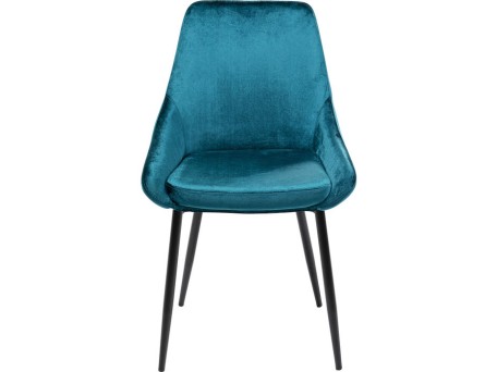 Καρέκλα East Side Βελούδο  Μπλε 48x57x83εκ - Μπλε