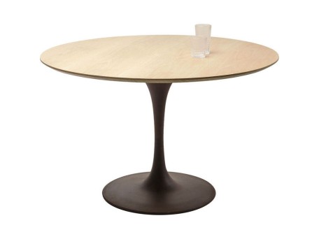 Τραπέζι Invitation Oak Καφέ  120x120x76εκ - Μαύρο