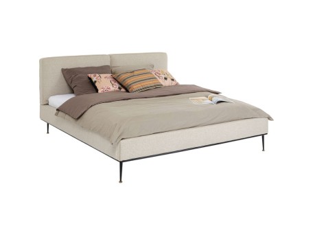 Κρεβάτι East Side Γκρι 180x200 εκ. 223x198x97εκ - Μπεζ