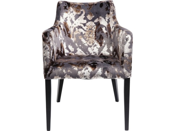 Καρέκλα Με Μπράτσα Black Mode Velvet Καφέ-Χρυσό 60x70x87εκ - Χρυσό