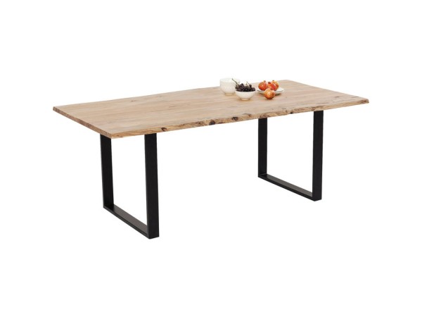 Τραπέζι Harmony Ακακία Καφέ-Μαύρο  200x100x76εκ - Μπεζ