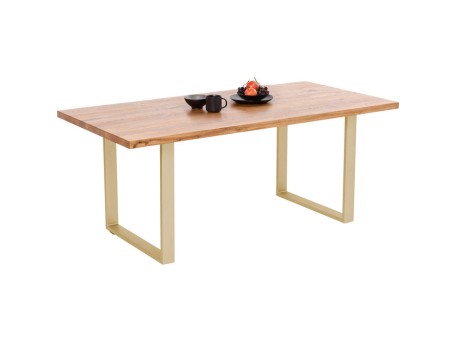 Τραπέζι Jackie Δρυς  Χρυσό   160x80x76εκ - Χρυσό