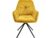 Καρέκλα Περιστρεφόμενη  Mila Βελούδο Κίτρινη 60x65x89εκ - Κίτρινο