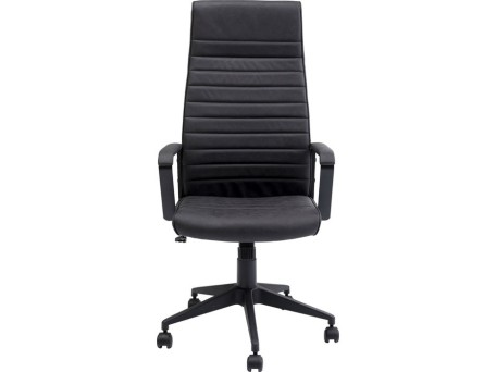 Καρέκλα Γραφείου Labora High Δερματίνη Μαύρη 58x56x127.5εκ - Μαύρο