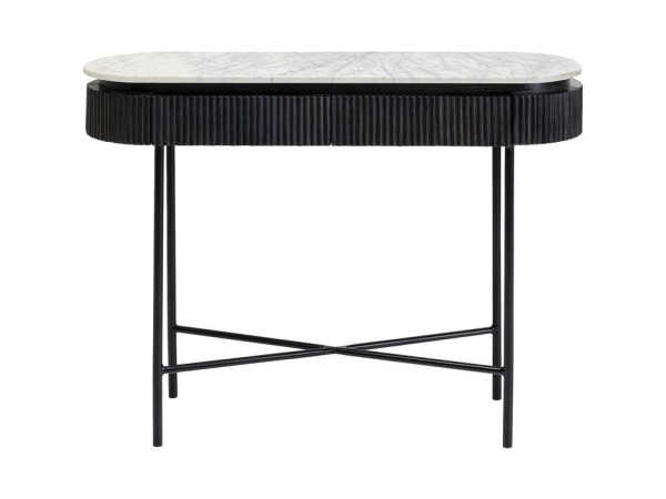 Κονσόλα Glenn Μάρμαρο Λευκό 100x32x80εκ - Μαύρο Κονσόλα Glenn Μάρμαρο Λευκό 100x32x80εκ - Μαύρο