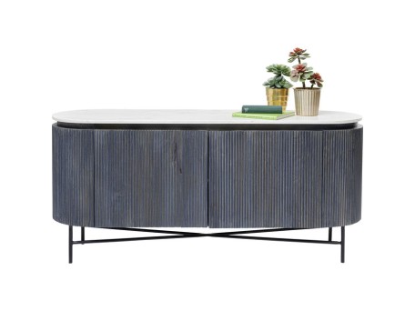 Μπουφές Glenn Μαύρο-Λευκό 160x45x75εκ - Γκρι