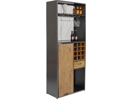 Μπαρ  Vinoteca Μεταλλικό Καφέ 80x201x134εκ. - Γκρι