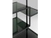 Ραφιέρα Loft Γυαλί-Μέταλλο Μαύρο 60x100 εκ. 60x30x100εκ - Μαύρο