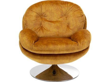 Περιστρεφόμενη Πολυθρόνα Cosy Κεχριμπάρι 80.7x83x83.8εκ - Κίτρινο