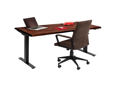 Ηλεκτρικό Γραφείο Harmony Ακακίας Καφέ-Μαύρο 200x100x76εκ - Μαύρο