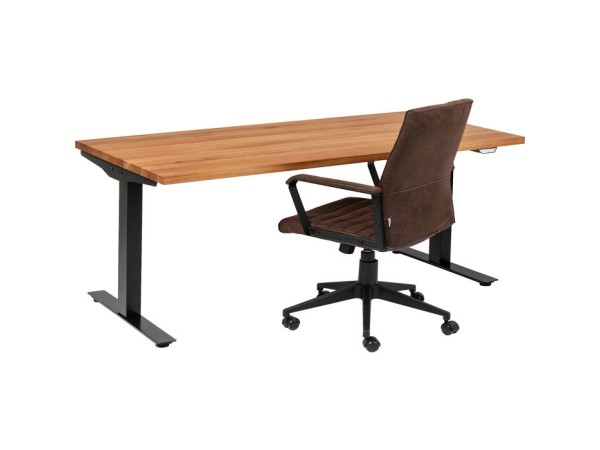 Γραφείο Jackie Δρυς Καφέ-Μαύρο  200x100 εκ.