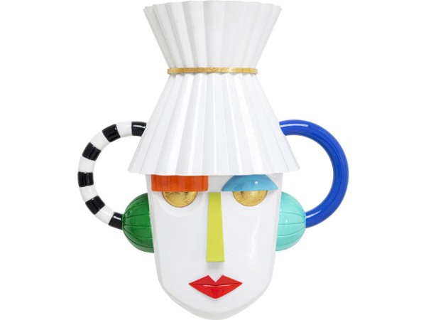 Διακοσμητικό Τοίχου Μασκαράς Λευκός 35,5x13,2x41,4 εκ. - Πολύχρωμο Διακοσμητικό Τοίχου Μασκαράς Λευκός 35,5x13,2x41,4 εκ. - Πολύχρωμο