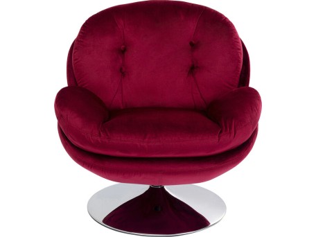 Περιστρεφόμενη Πολυθρόνα Cosy Μούρο 80.7x83x83.8εκ - Κόκκινο