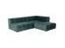 Καναπές Γωνία Belami Δεξιός Οξιά Βελούδινο Πράσινο  265x210x70εκ - Πράσινο