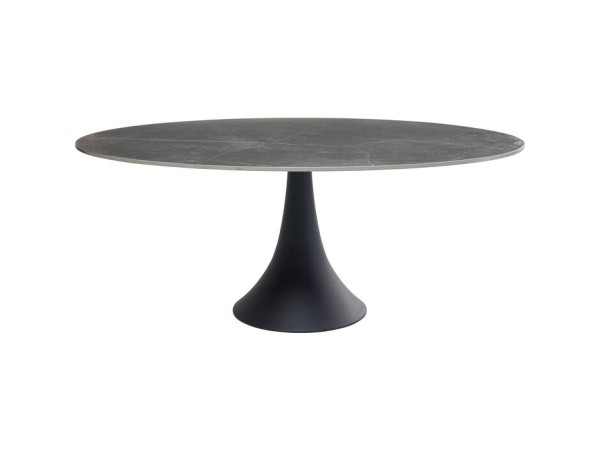 Τραπεζαρία  Grande Possibilita Μαύρη  180x120x73εκ - Γκρι