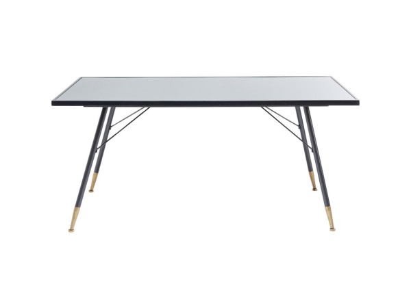 Τραπεζαρία La Gomera Γυαλί  160x80x75εκ - Μαύρο