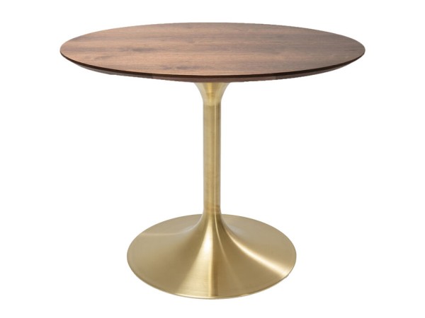 Τραπεζαρία Στρόγγυλη Invitation Walnut Brass 90x90x76εκ - Χρυσό Τραπεζαρία Στρόγγυλη Invitation Walnut Brass 90x90x76εκ - Χρυσό