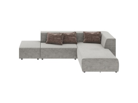 Καναπές Γωνία Infinity Vegas Δεξιός Γκρι 337x182x70εκ - Γκρι