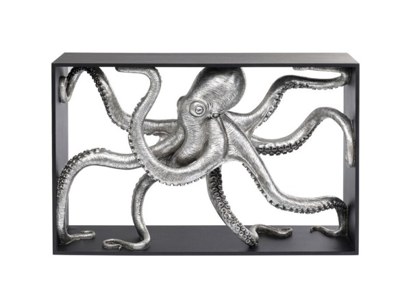 Κονσόλα Χταπόδι Calmar Μεταλλική Μαύρη -Ασημί 124x30x85εκ. - Μαύρο Κονσόλα Χταπόδι Calmar Μεταλλική Μαύρη -Ασημί 124x30x85εκ. - Μαύρο