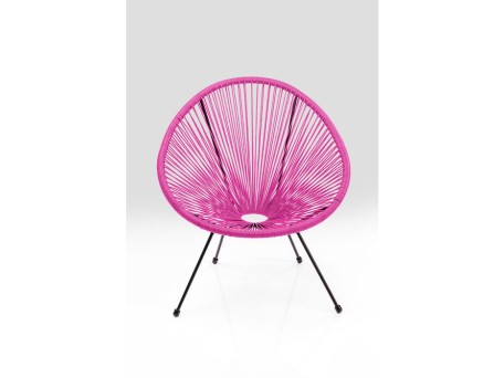 Πολυθρόνα  Acapulco Ροζ 73x78x85εκ - Μαύρο