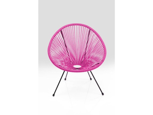 Πολυθρόνα  Acapulco Ροζ 73x78x85εκ - Μαύρο