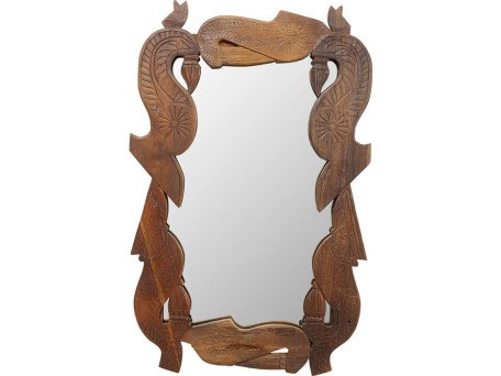 Καθρέφτης Τοίχου Bracket Ξύλο Καφέ 110x172cm - Καφέ