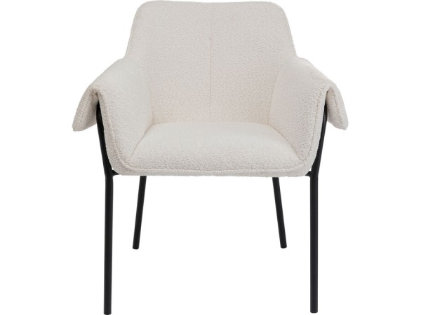 Καρέκλα Bess Μπουκλέ Λευκό 70x62.5x84.5εκ - Λευκό Καρέκλα Bess Μπουκλέ Λευκό 70x62.5x84.5εκ - Λευκό