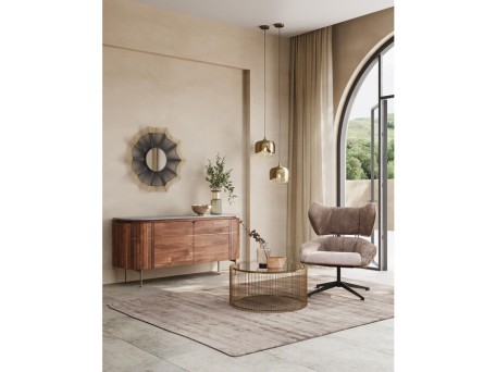 Μπουφές Grace  Μάρμαρο Λευκό  160x45x78 εκ - Καφέ